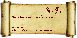 Maldacker Grácia névjegykártya